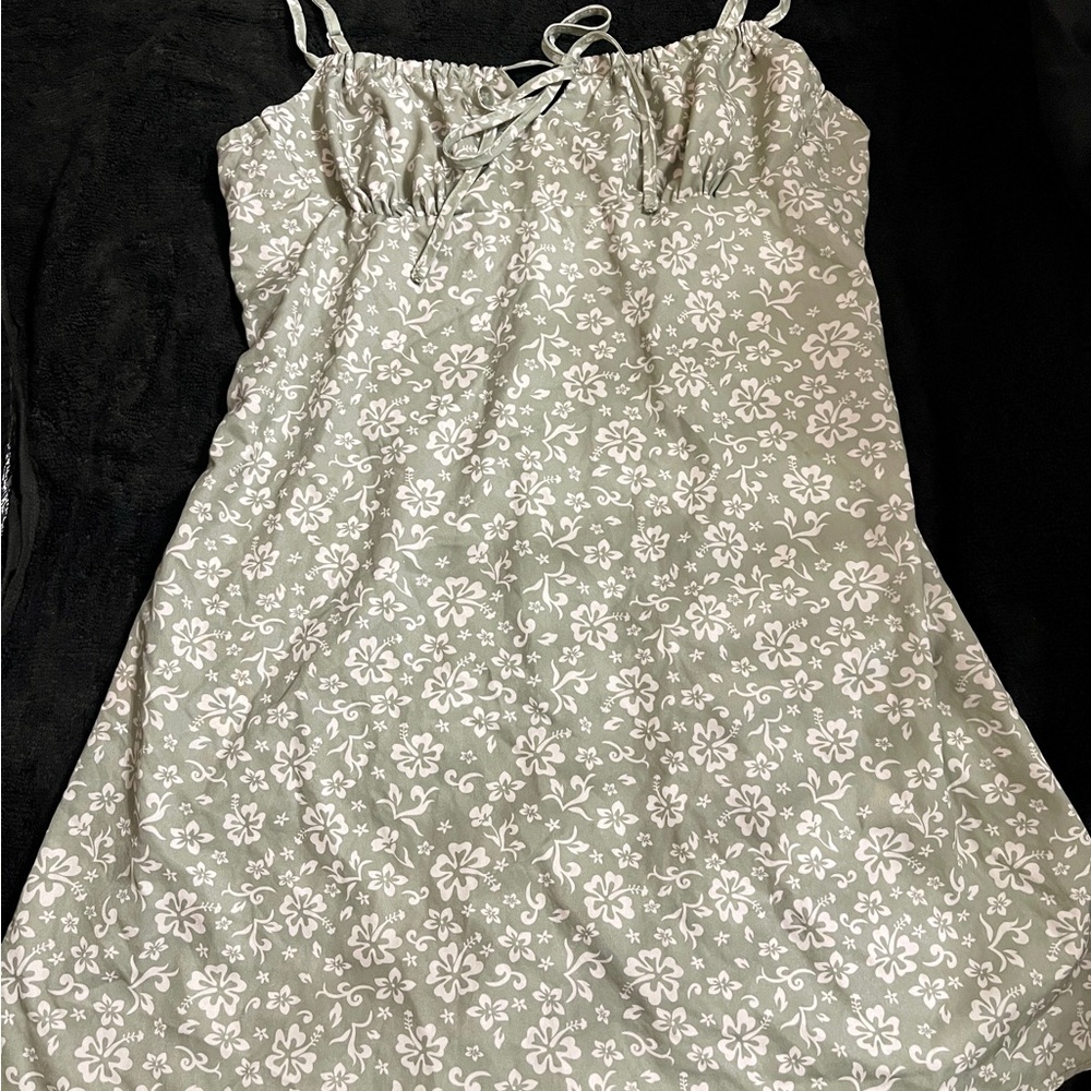 Amazon Green Floral Mini Dress